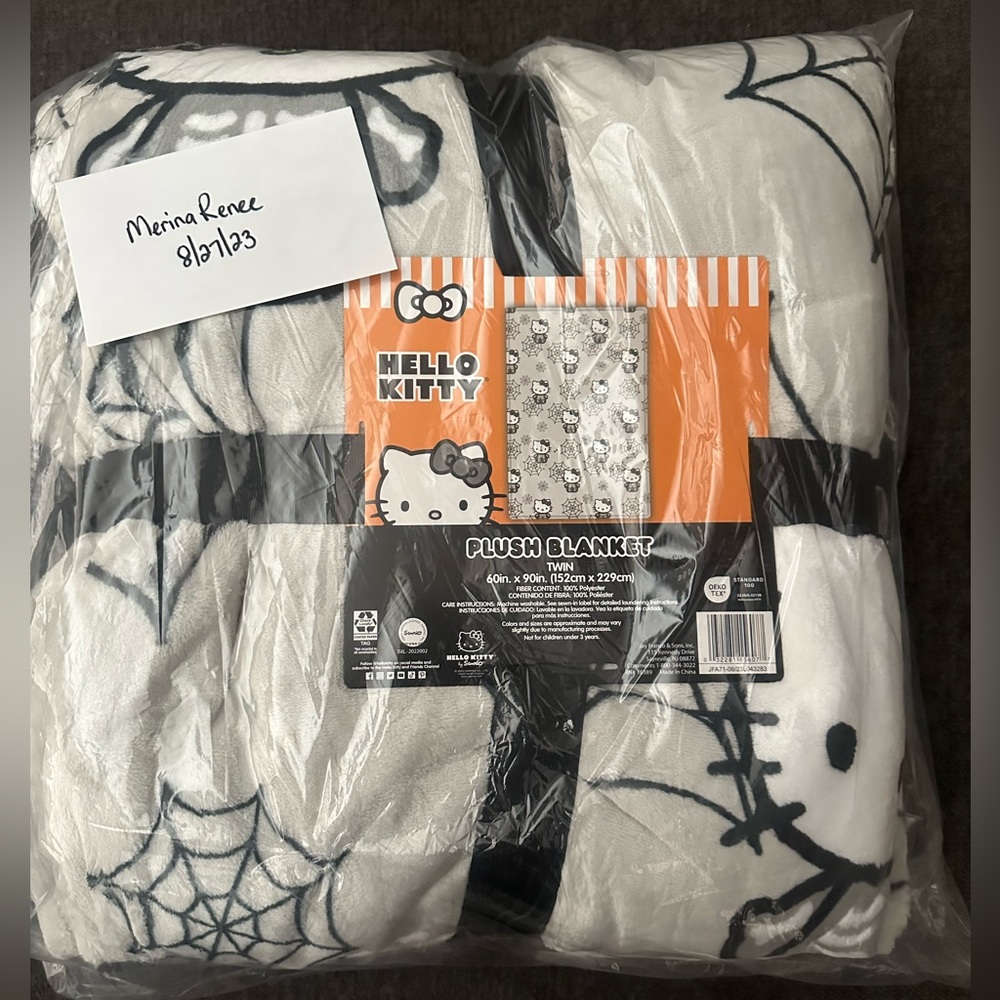 Hello Kitty Skeleton Twin Plush Blanket